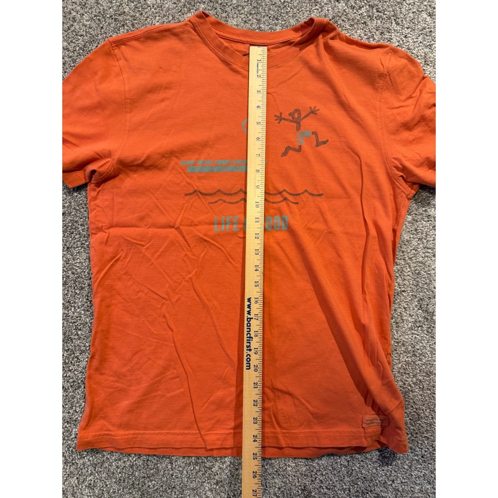 Life is Good T-Shirt Mens M Orange Diving Board Graphic Classic Fit Cotton Tee - Picture 6 of 9